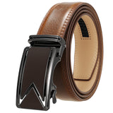 Fashion Men's Two-layer Cowhide Automatic Buckle Trouser Belt - Heritage cosmetics and beauty care