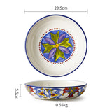 Ceramic Tableware Pastoral Style Home Plate Dinner Plate - Heritage cosmetics and beauty care