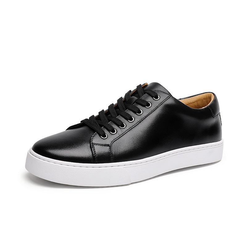 Spring Genuine Leather Breathable British Board Shoes Thick Sole Sporty Simplicity Comfort And Casual - Heritage cosmetics and beauty care