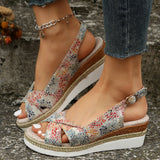 European And American Ladies Sandals Plus Size Cross Wedge Sandals - Heritage cosmetics and beauty care