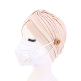 Epidemic Prevention Supplies Ladies Masks Hats Anti-Strangle Headbands Button Headbands - Heritage cosmetics and beauty care