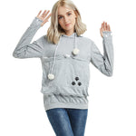 Cute Hoodies Pullover Sweatshirts With Pet Pocket For Cat Clothes Winter Women Heritage cosmetics and beauty care