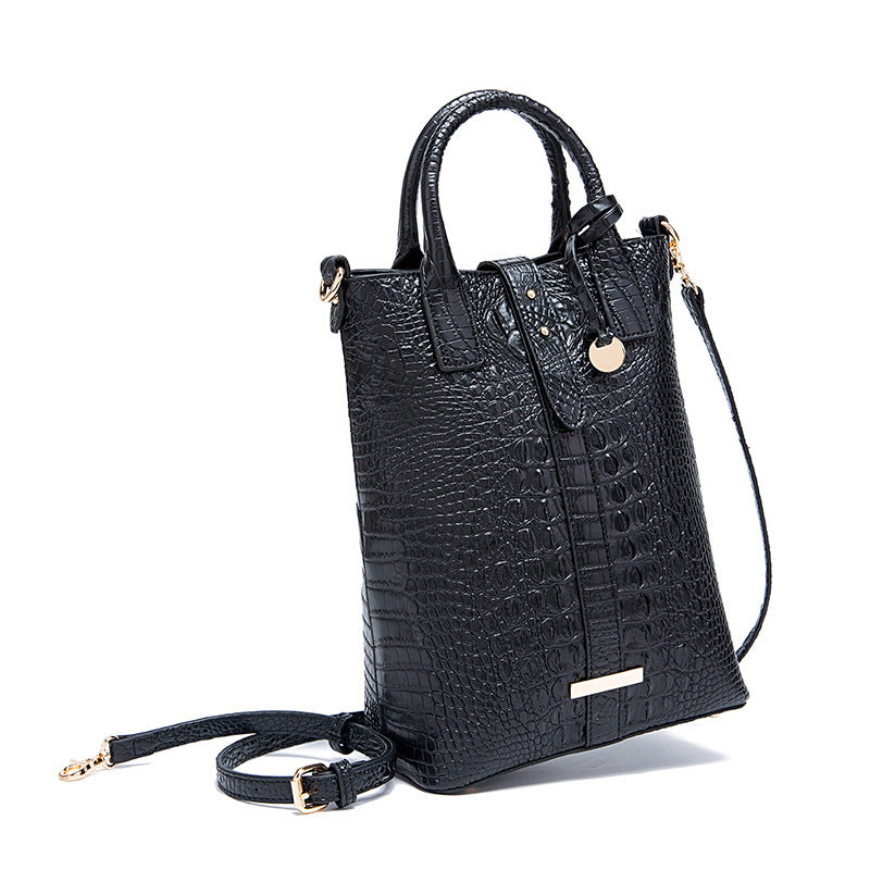 Women's Retro Multi-color Concave-convex Crocodile Pattern Shoulder Bag Heritage cosmetics and beauty care