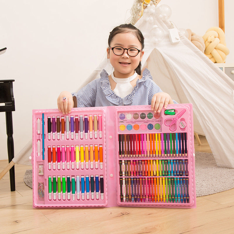 Special Offer 86-piece Children's Painting Kit Student Drawing School Supplies Stationery Set Gift Box - Heritage cosmetics and beauty care