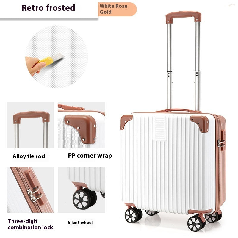 18-inch Trolley Case Printed Pattern Luggage Small Children Suitcase Boarding Bag Suitcase - Heritage cosmetics and beauty care