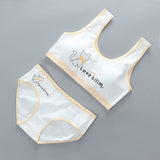 Girls' Bra Set, Pure Cotton, Developmental Vest, Underwear, Children'S Bra, Cotton - Heritage cosmetics and beauty care