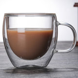 Kitchen Heat-Resistant Double-Layer Borosilicate Glass With Handle Coffee Cup