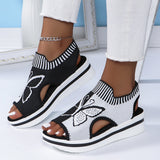 Summer Butterfly Print Sports Sandals Casual Breathable Flying Woven Flat Shoes For Women - Heritage cosmetics and beauty care