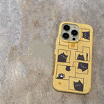 Cartoon Plaid Cat Phone Case Heritage cosmetics and beauty care