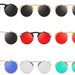 Round frame flip sunglasses - Heritage cosmetics and beauty care