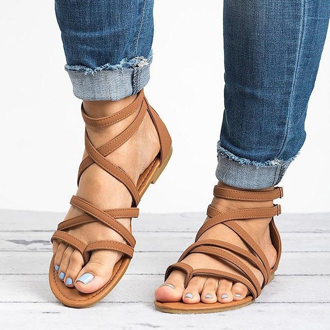 Criss Cross Sandals - Heritage cosmetics and beauty care