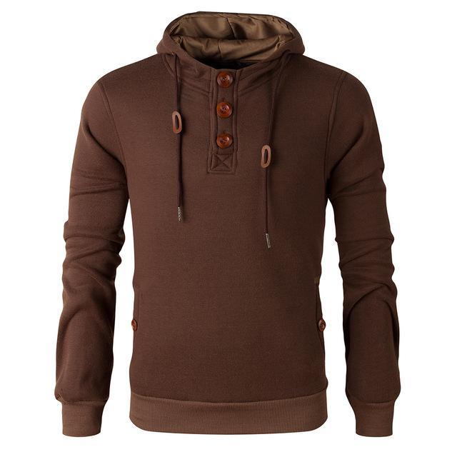 Wooden Buttons Fleeced Hoodies Heritage cosmetics and beauty care