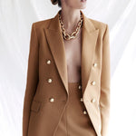 Simple Style Buttoned Casual Blazer Jacket Women - Heritage cosmetics and beauty care