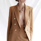 Simple Style Buttoned Casual Blazer Jacket Women - Heritage cosmetics and beauty care