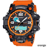 BOAMIGO brand men sports watches dual display analog digital LED Electronic quartz watches 50M waterproof swimming watch F5100 - Heritage cosmetics and beauty care