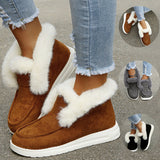 Snow Boots Warm Winter Shoes Plush Fur Ankle Boots Women - Heritage cosmetics and beauty care