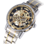 The winner men's fashion business casual space engraved gold watchband manual mechanical watches - Heritage cosmetics and beauty care