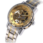 The winner men's fashion business casual space engraved gold watchband manual mechanical watches - Heritage cosmetics and beauty care