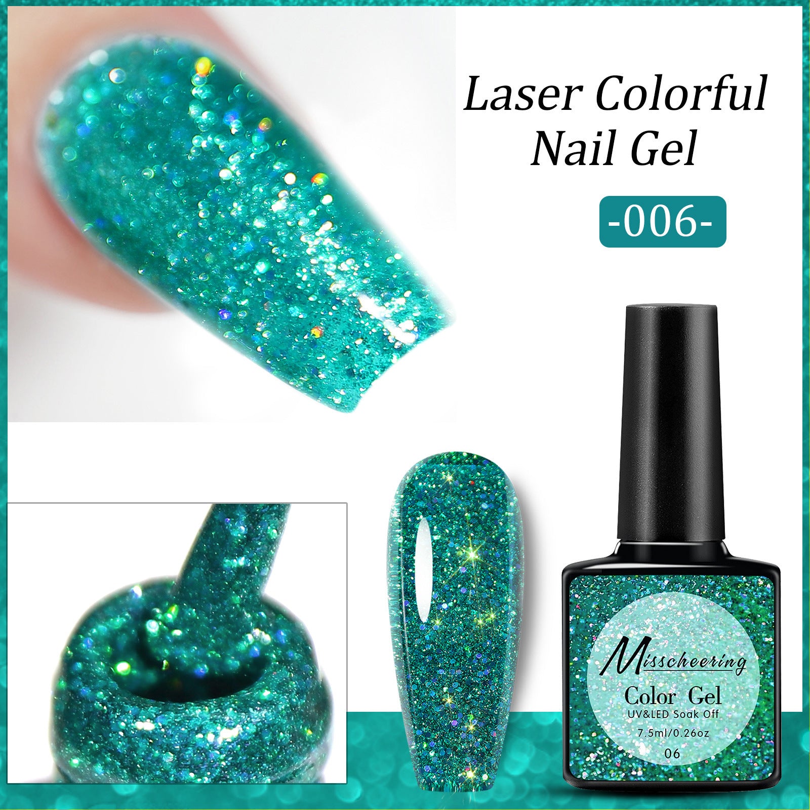 Popular Diamond In The Debris Glue Sequins Laser UV Polish Nail Art - Heritage cosmetics and beauty care