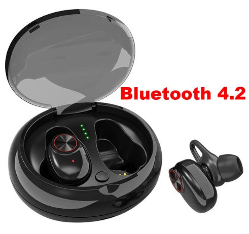 Dual Bluetooth 5.0 Headset Earphone Wireless Earbud with Handsfree Stereo Music QI-Enabled With Charging Box IPX5 Waterproof Heritage cosmetics and beauty care