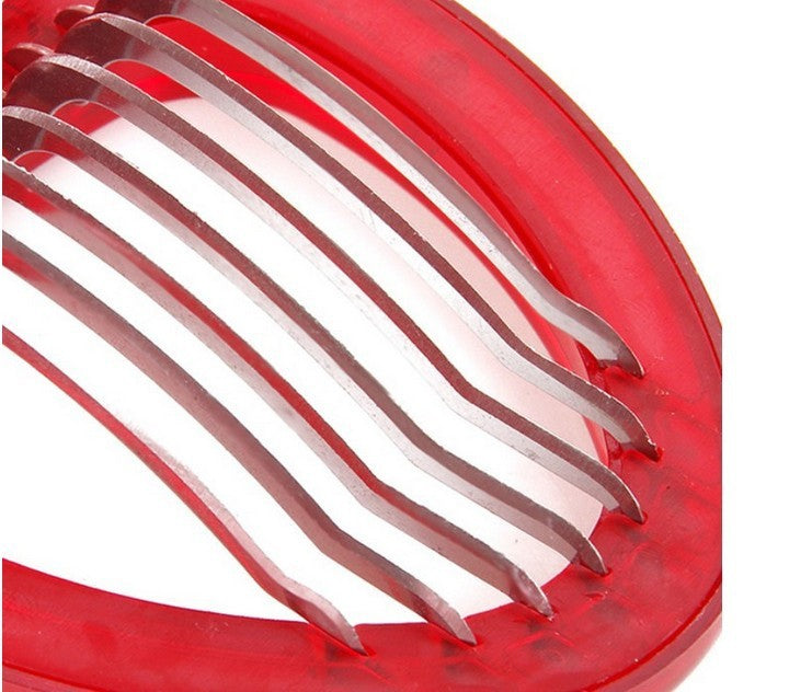 Red Strawberry Slicer Plastic Fruit Carving Tools Salad Cutter Berry Strawberry Cake Decoration Cutter Kitchen Gadgets - Heritage cosmetics and beauty care