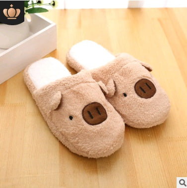 Couple models cartoon pig cotton slippers month cotton slippers home floor soft slippers warm - Heritage cosmetics and beauty care