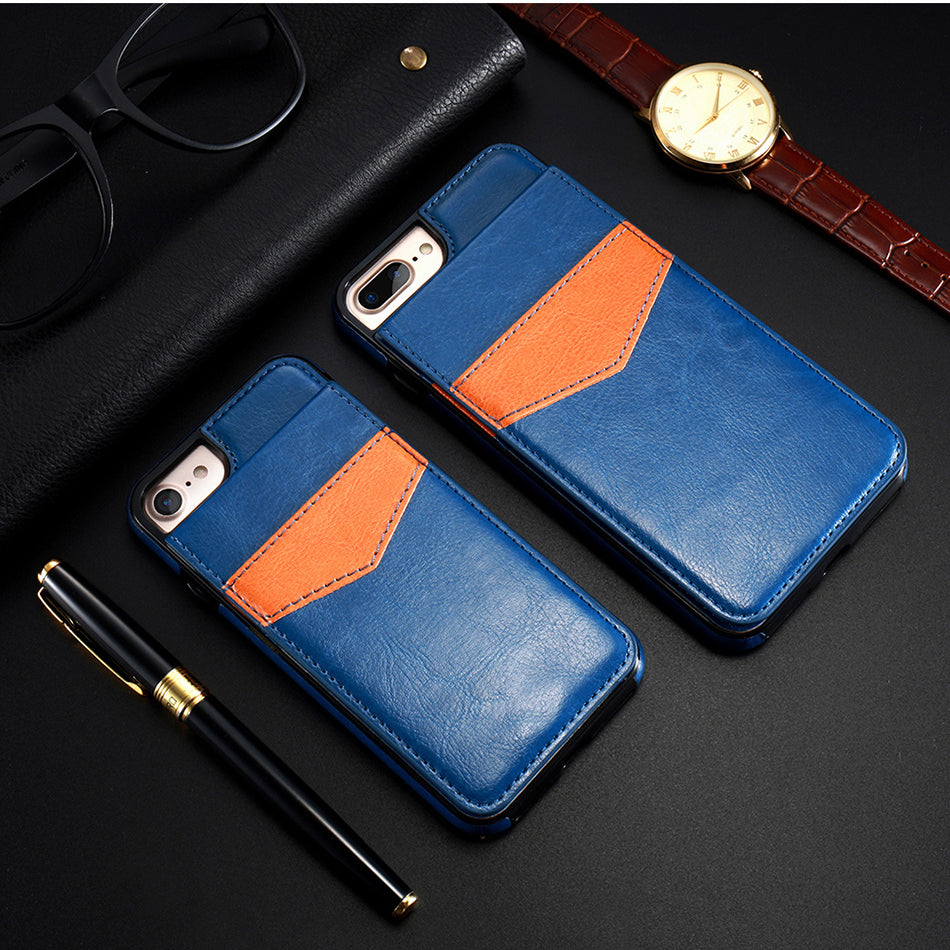 Compatible With Apple, Retro Leather Wallet Case For 8 7 6S 6 Plus Card Slot Holder Phone Cases Heritage cosmetics and beauty care