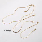 Titanium Steel Gold Plated Necklace Anklets Bracelets - Heritage cosmetics and beauty care