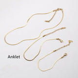 Titanium Steel Gold Plated Necklace Anklets Bracelets - Heritage cosmetics and beauty care