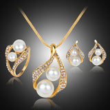 Three-piece Set Of Earrings Necklaces  Rings  And Pearls - Heritage cosmetics and beauty care