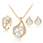 Three-piece Set Of Earrings Necklaces  Rings  And Pearls - Heritage cosmetics and beauty care