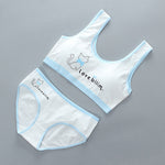 Girls' Bra Set, Pure Cotton, Developmental Vest, Underwear, Children'S Bra, Cotton - Heritage cosmetics and beauty care