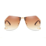 Irregular Rimless Sunglasses Women - Heritage cosmetics and beauty care