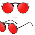 Round frame flip sunglasses - Heritage cosmetics and beauty care