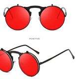 Round frame flip sunglasses - Heritage cosmetics and beauty care