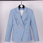 Button temperament women's blazer - Heritage cosmetics and beauty care