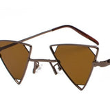 new sunglasses punk wind triangle hollow sunglasses glasses Europe and the United States personality metal sunglasses - Heritage cosmetics and beauty care