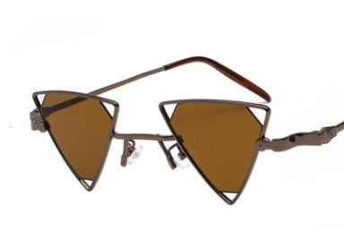 new sunglasses punk wind triangle hollow sunglasses glasses Europe and the United States personality metal sunglasses - Heritage cosmetics and beauty care