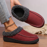 Thickened Autumn And Winter Indoor Half-covered Heel Home Cotton Slippers