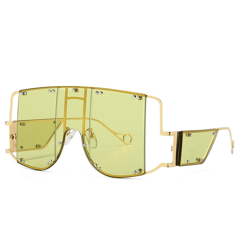 Metal big frame sunglasses - Heritage cosmetics and beauty care