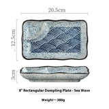 Rectangular Dumpling Plate Simple Cake Snack Dim Sum Plate - Heritage cosmetics and beauty care