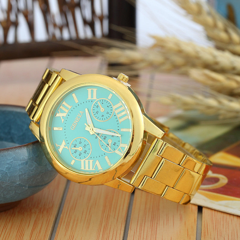 Quartz watch with steel strap - Heritage cosmetics and beauty care