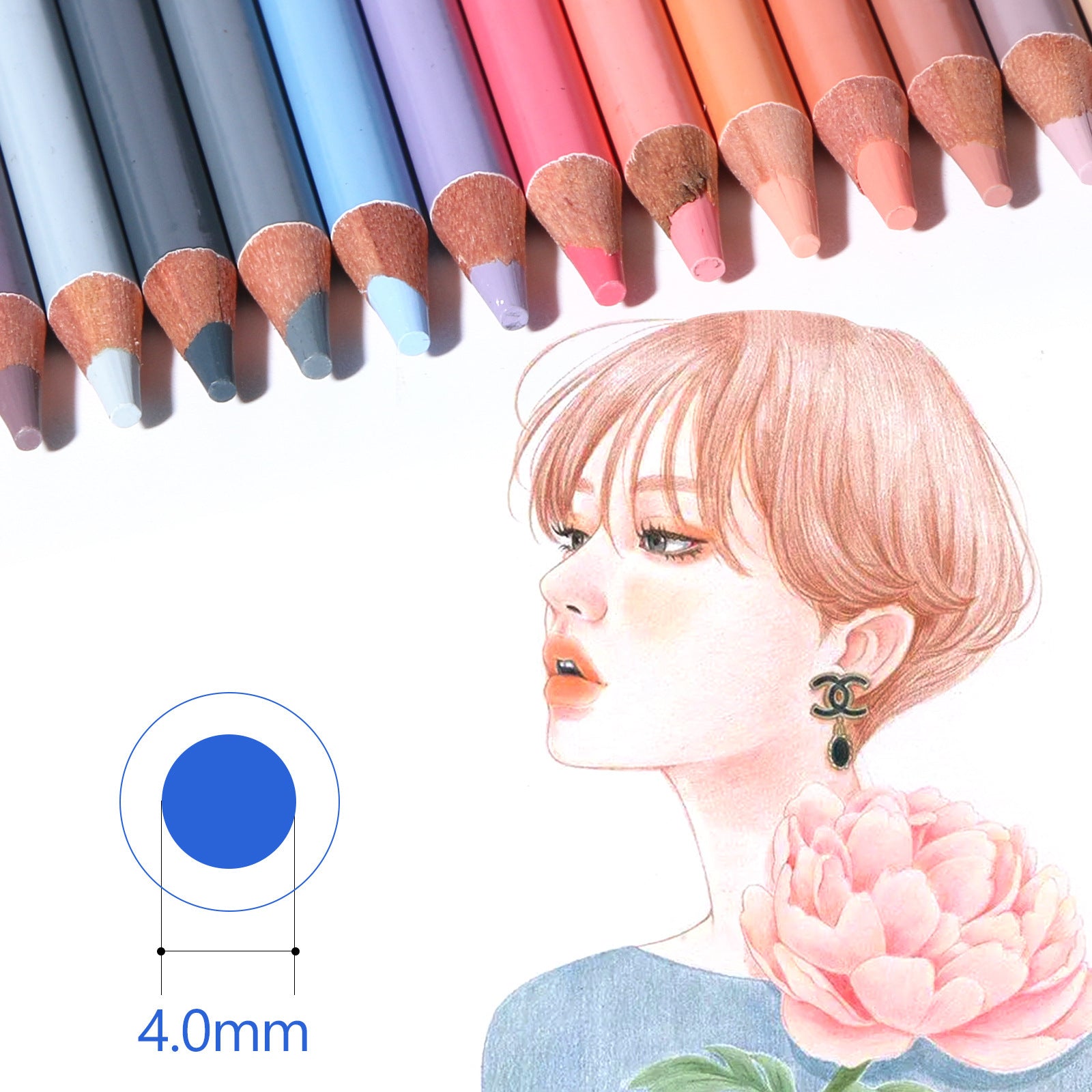 24-color Painting Skin Color Pen Hand-painted Portrait Color Pencil Oily Art Supplies - Heritage cosmetics and beauty care