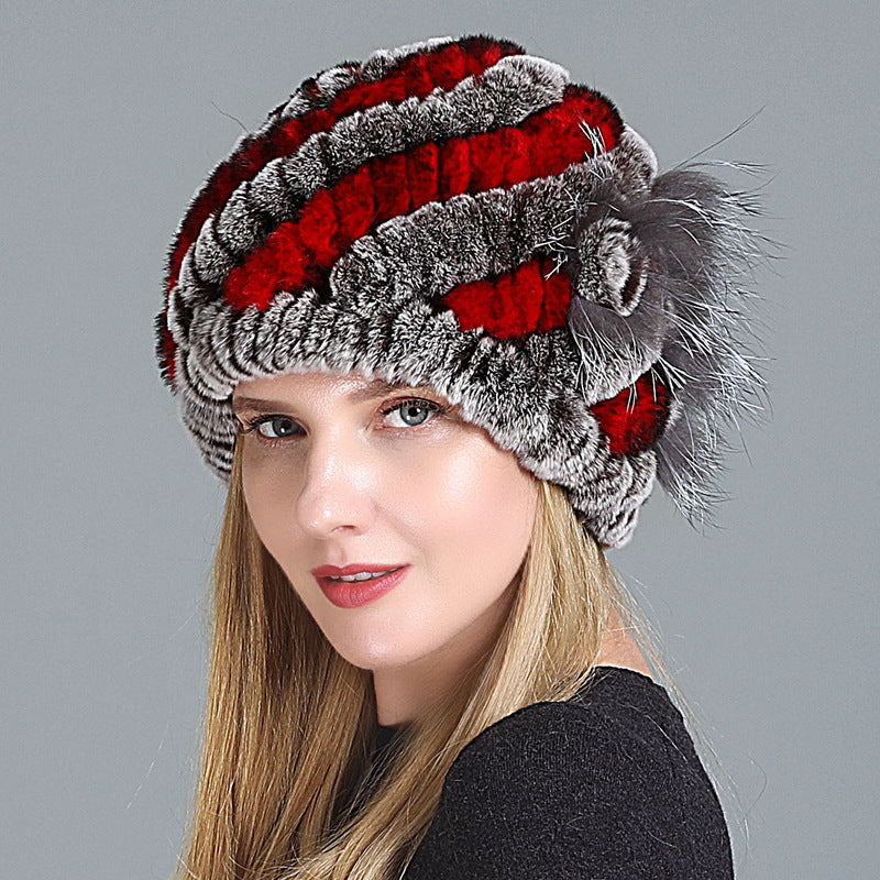 European And American Women's Fur Knitted Hats - Heritage cosmetics and beauty care