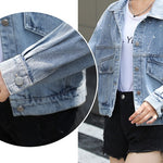 Real Shot Casual Denim Jacket Women Loose Short - Heritage cosmetics and beauty care