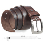 Washed vegetable tanned top layer cowhide belt - Heritage cosmetics and beauty care