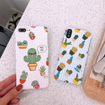 Compatible With Apple, USLION Green Cactus Case For I  Plus Flower Cartoon Animal Phone Cases For  Matte Hard PC Back Cover Heritage cosmetics and beauty care