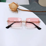 Women's rimless gradient sunglasses - Heritage cosmetics and beauty care