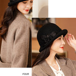 Women's Wool Top Retro Woolen Basin Hat - Heritage cosmetics and beauty care