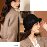 Women's Wool Top Retro Woolen Basin Hat - Heritage cosmetics and beauty care